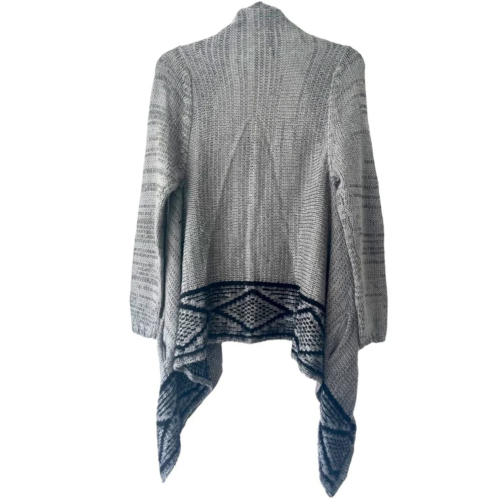 BCBGMaxazria Open Front Draped Cardigan Gray Large NWTS